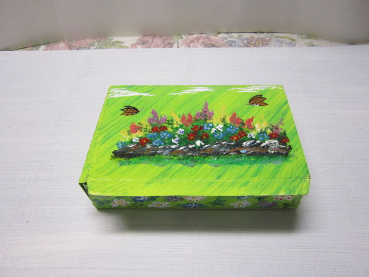 painting and re purposing that plain tea box, crafts, repurposing upcycling