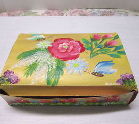 painting and re purposing that plain tea box, crafts, repurposing upcycling