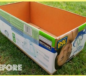 diaper box to storage box, organizing, repurposing upcycling, storage ideas