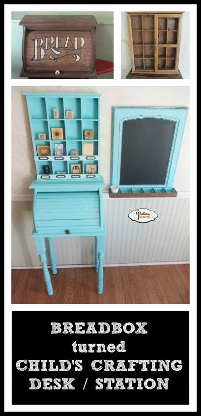 bread box turned child s craft station, crafts, painted furniture, repurposing upcycling