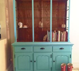 upcycled hutch painted furniture, painted furniture
