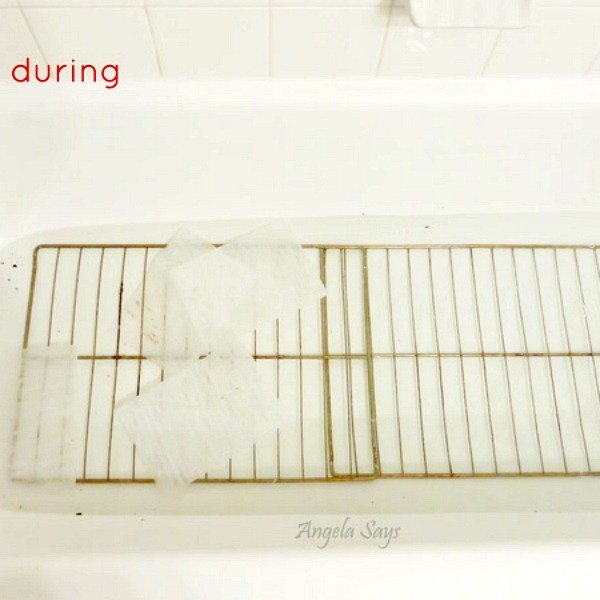 s 10 tiny changes to cut your cleaning routine in half, cleaning tips, Put oven racks in the tub with fabric softner