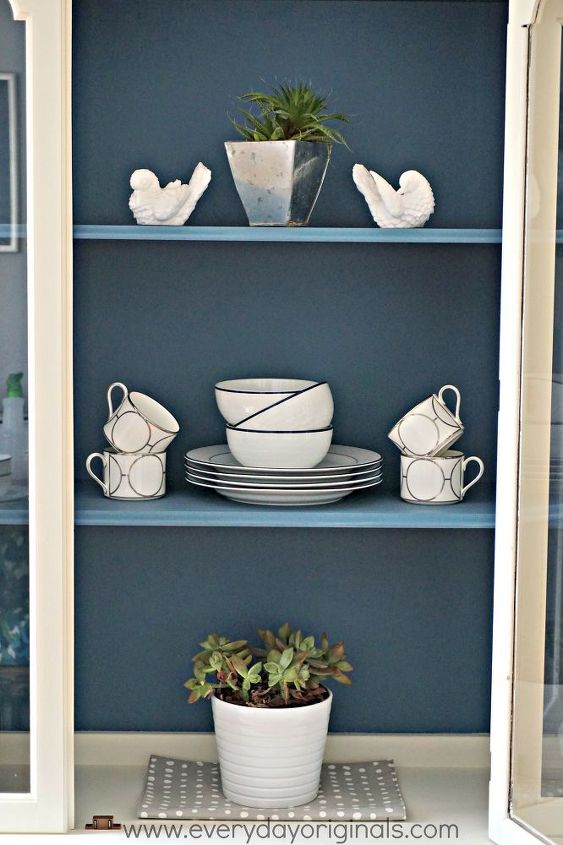 dining room hutch makeover, painted furniture