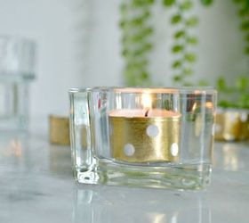 washi tape and tealight candles, crafts