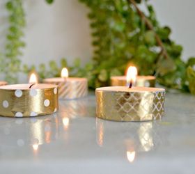 washi tape and tealight candles, crafts