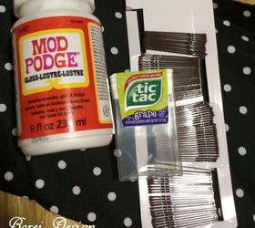 how to transform an empty tic tac pac into chic bobby pin storage, crafts, decoupage, how to, repurposing upcycling