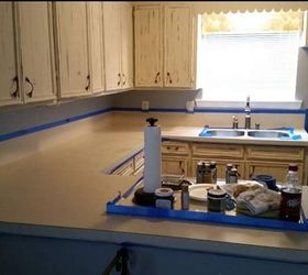 step by step faux granite countertops, countertops, how to, painted furniture