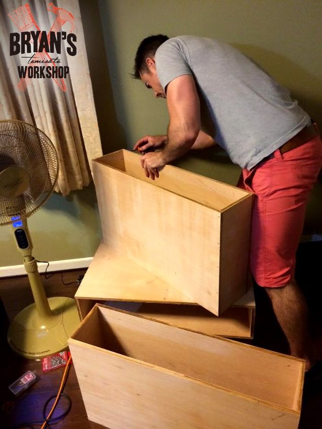 diy plywood dresser, painted furniture