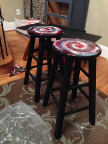 a tie dye for set of barstools