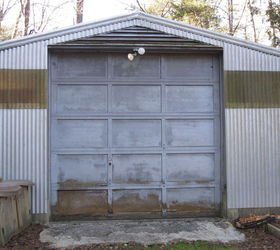 q firm that repairs or replaces old garage doors in raleigh n c, doors, outdoor furniture, Rotting wooden panels apparent at bottom of door