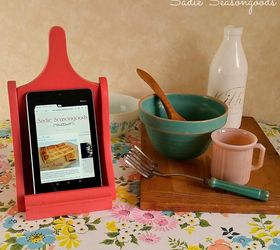 super simple upcycled tablet stand, crafts, repurposing upcycling