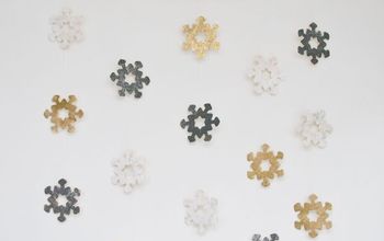 Home Decor With Kids: Wooden Snowflake Wall Hanging