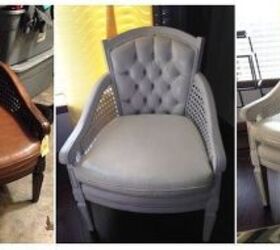 painted vinyl chair, painted furniture, reupholster