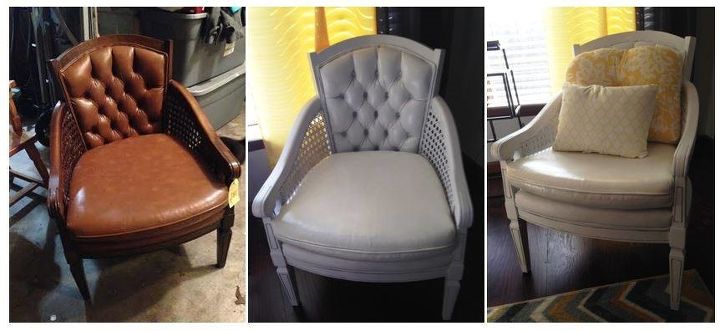 painted vinyl chair, painted furniture, reupholster
