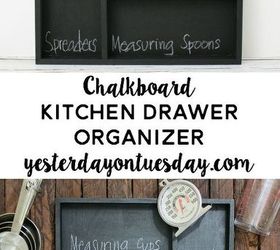 chalkboard kitchen drawer tray, chalkboard paint, crafts, kitchen design, organizing