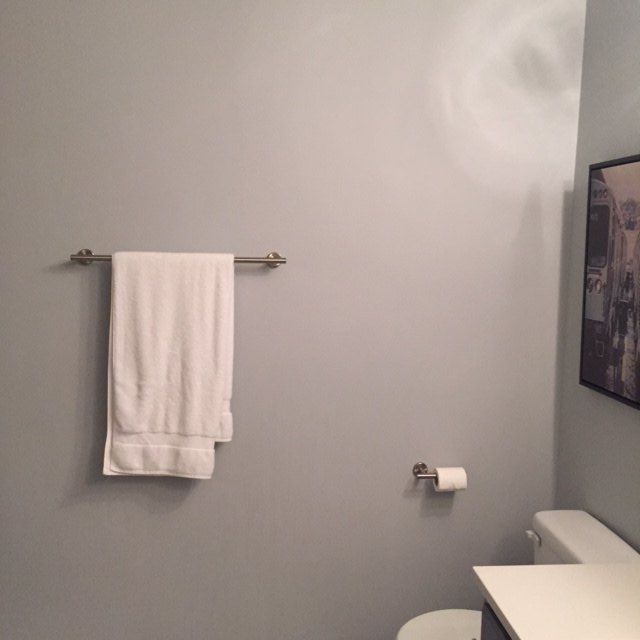 what to do with a contemporary bathroom wall, Big blank bathroom wall that we have no idea what to do with it