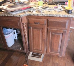 diy pull out trash and recyling bin, diy, kitchen design, storage ideas, woodworking projects