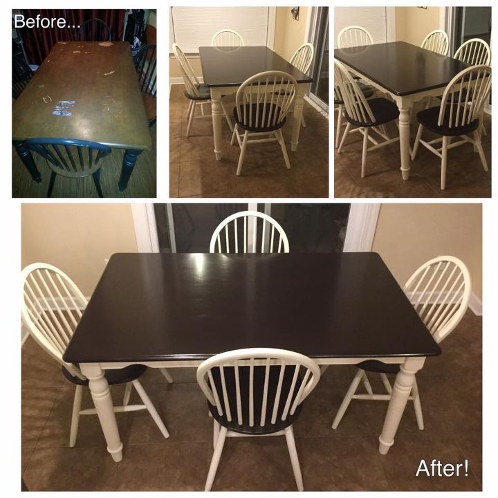 21 year old table gets a facelift painted furniture, painted furniture