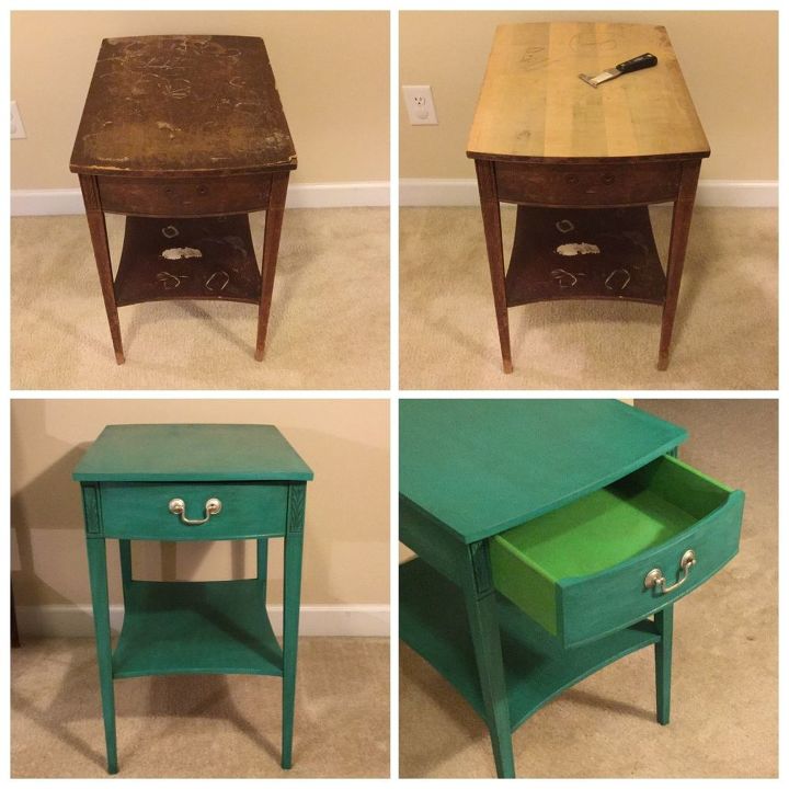 the ugliest side tables in history makeover painted, painted furniture