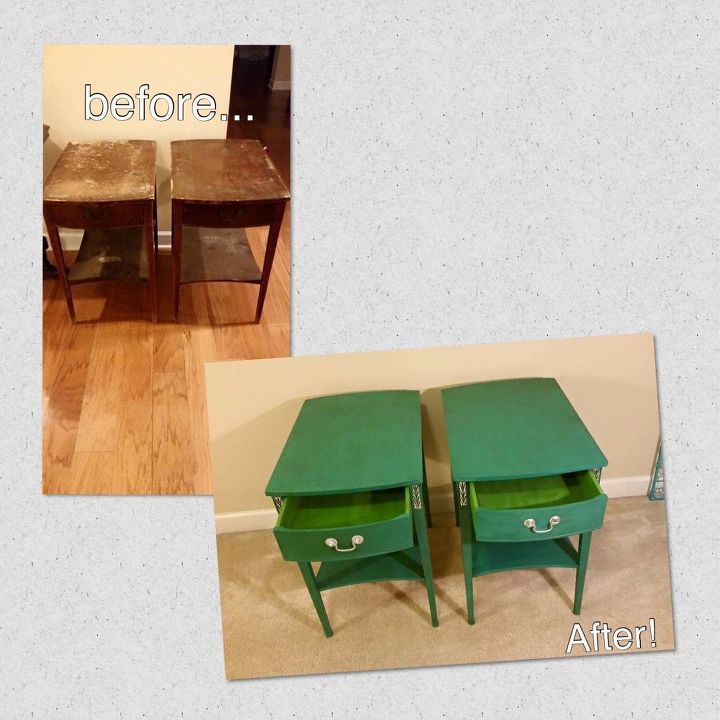 the ugliest side tables in history makeover painted, painted furniture