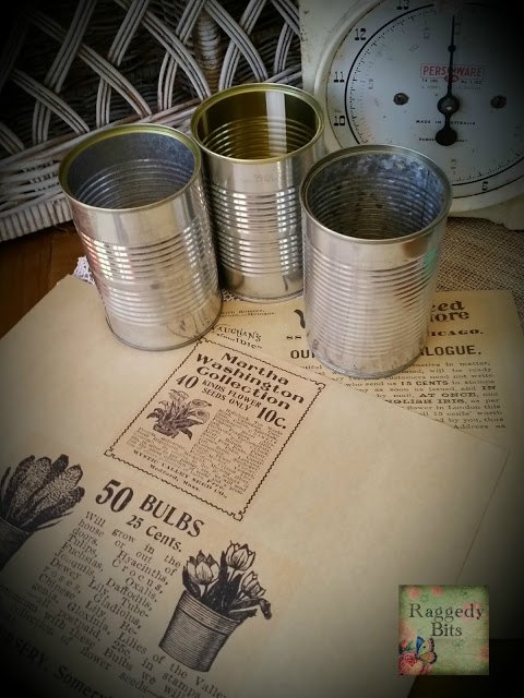 tin can repurpose container gardening, container gardening, crafts, decoupage, gardening, repurposing upcycling