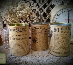 tin can repurpose container gardening, container gardening, crafts, decoupage, gardening, repurposing upcycling