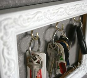 s 23 insanely clever ways to eliminate clutter, organizing, storage ideas, Turn a Frame into a Key Rack