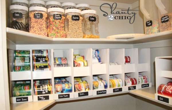 s 23 insanely clever ways to eliminate clutter, organizing, storage ideas, Make Canned Food Organizers