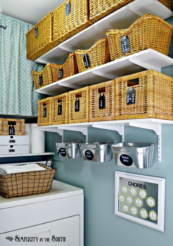 s 23 insanely clever ways to eliminate clutter, organizing, storage ideas, Use Baskets to Streamline Your Storage