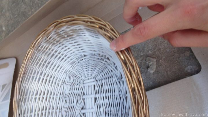 giving an old basket a new look, crafts, how to
