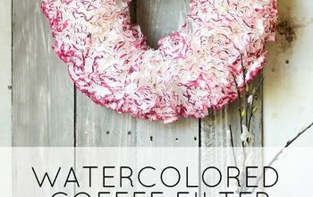 Watercolored Coffee Filter Wreath