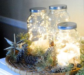 s 14 string light ideas that are cozier than your bed, bedroom ideas, lighting, Shimmering Fairy Light Jars
