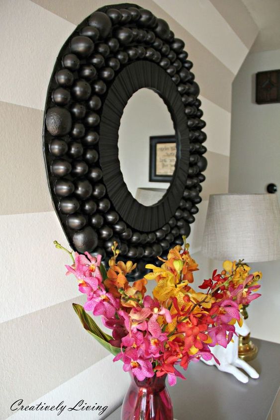 giant bubble mirror tutorial you ll never guess what it s made from, crafts, repurposing upcycling, wall decor