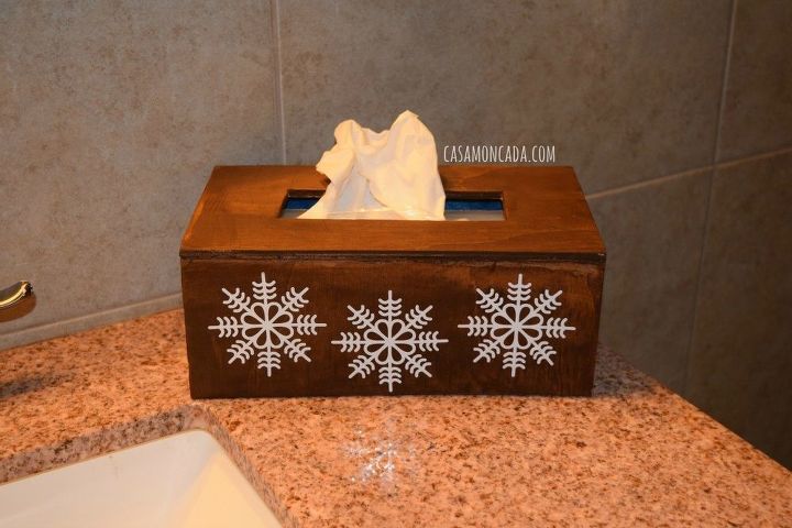 diy wood tissue box cover, crafts, woodworking projects