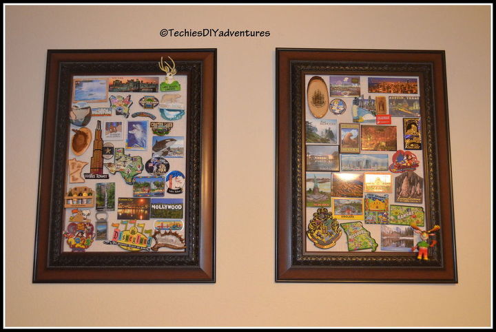 magnetic picture frame refrigerator magnet display boards, crafts, repurposing upcycling, wall decor