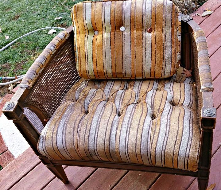 reupholster chair fake antique, repurposing upcycling, reupholster
