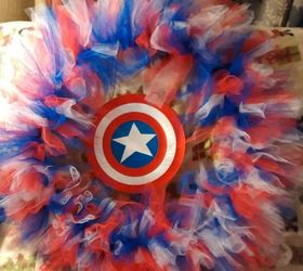 captain america wreath, crafts, wreaths, The finished Captain America wreath