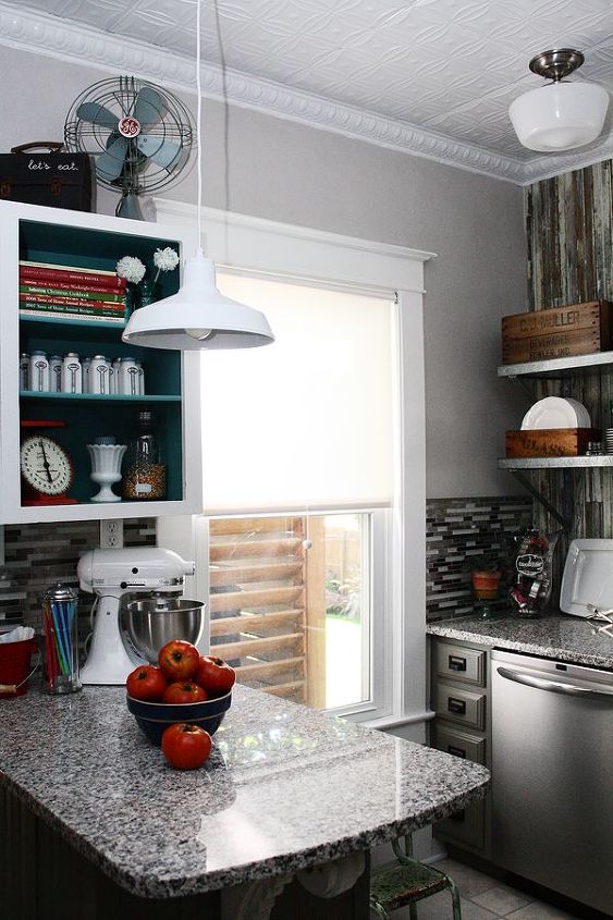 diy vintage farmhouse kitchen remodel, diy, home improvement, kitchen design, shelving ideas