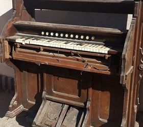 1800 s eastlake pump organ repurposed into a wine bar