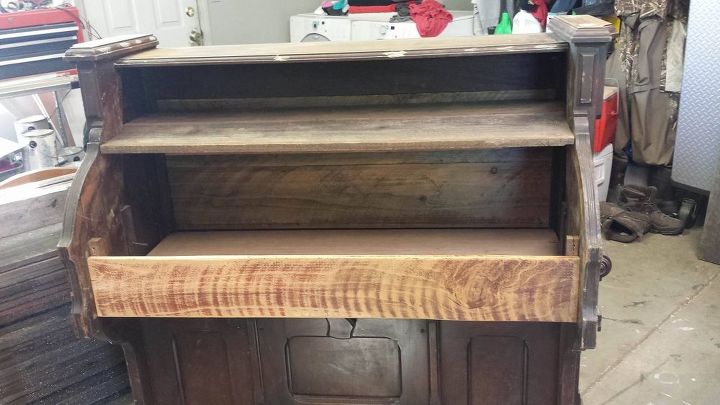 1800 s eastlake pump organ repurposed into a wine bar