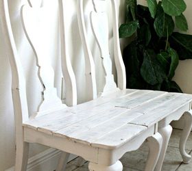 diylikeaboss curbside chairs remade into a bench, chalk paint, painted furniture, repurposing upcycling, woodworking projects