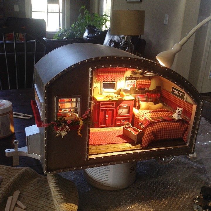 diy miniature tiny trailer dollhouse crafts