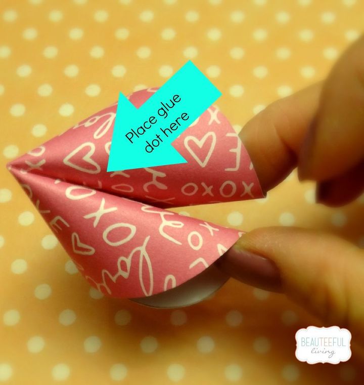 paper fortune cookie diy perfect for valentine s day, crafts, seasonal holiday decor, valentines day ideas