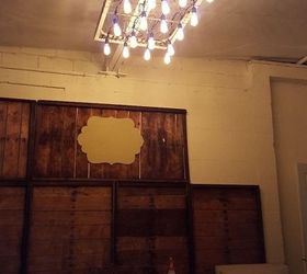 1940's Metal Army Cot Turned Light Fixture