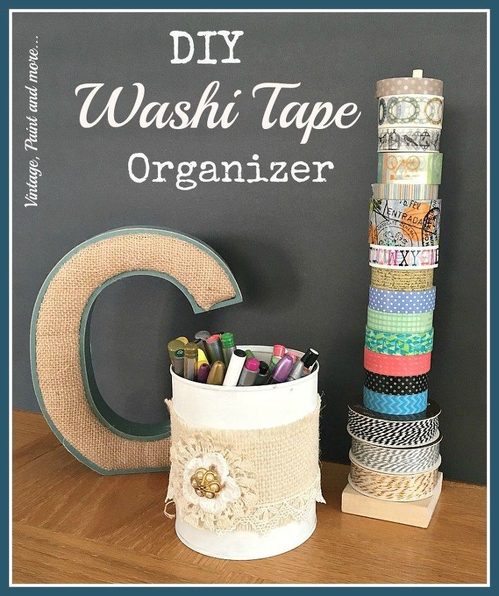 diy washi tape organizer, craft rooms, organizing, storage ideas