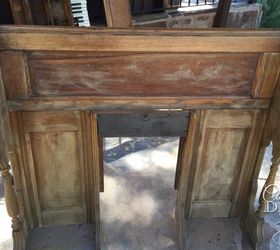 i can t play the organ but i can turn an old organ into a mantel, chalkboard paint, fireplaces mantels, painted furniture, repurposing upcycling, woodworking projects