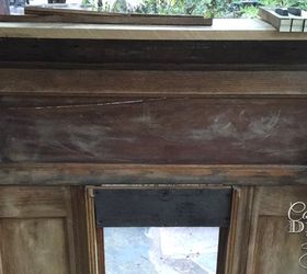 i can t play the organ but i can turn an old organ into a mantel, chalkboard paint, fireplaces mantels, painted furniture, repurposing upcycling, woodworking projects