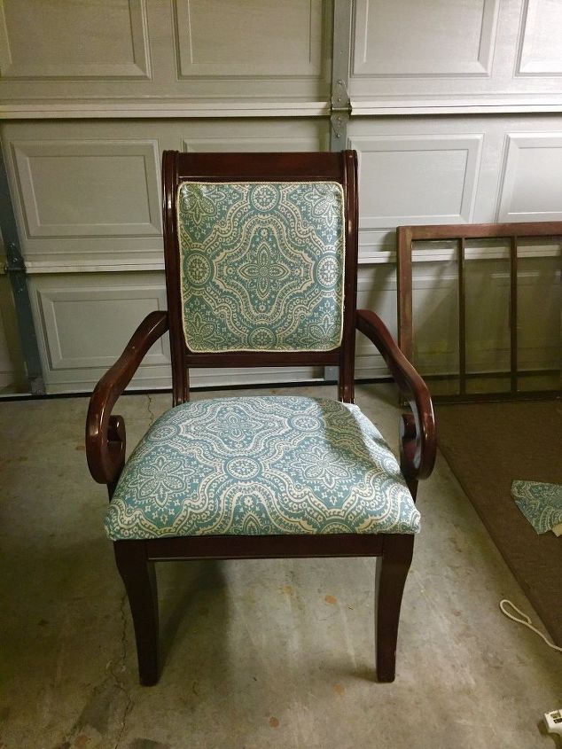 how to turn a 5 00 chair into a beautiful home accent, painted furniture, reupholster