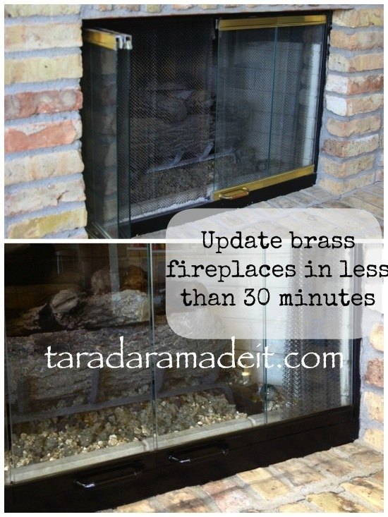 update your brass fireplace without removing the doors, fireplaces mantels, painting