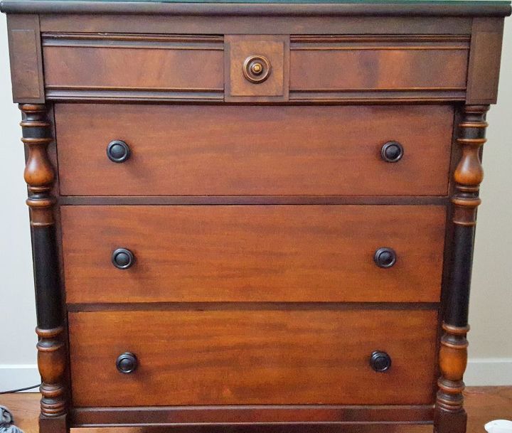 q what finish to use on antique dresser after fire restoration, painted furniture, painting wood furniture, After